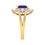 Flower Ring 1.35 Carat TW of Lab Grown Diamond in 14kt Yellow Gold