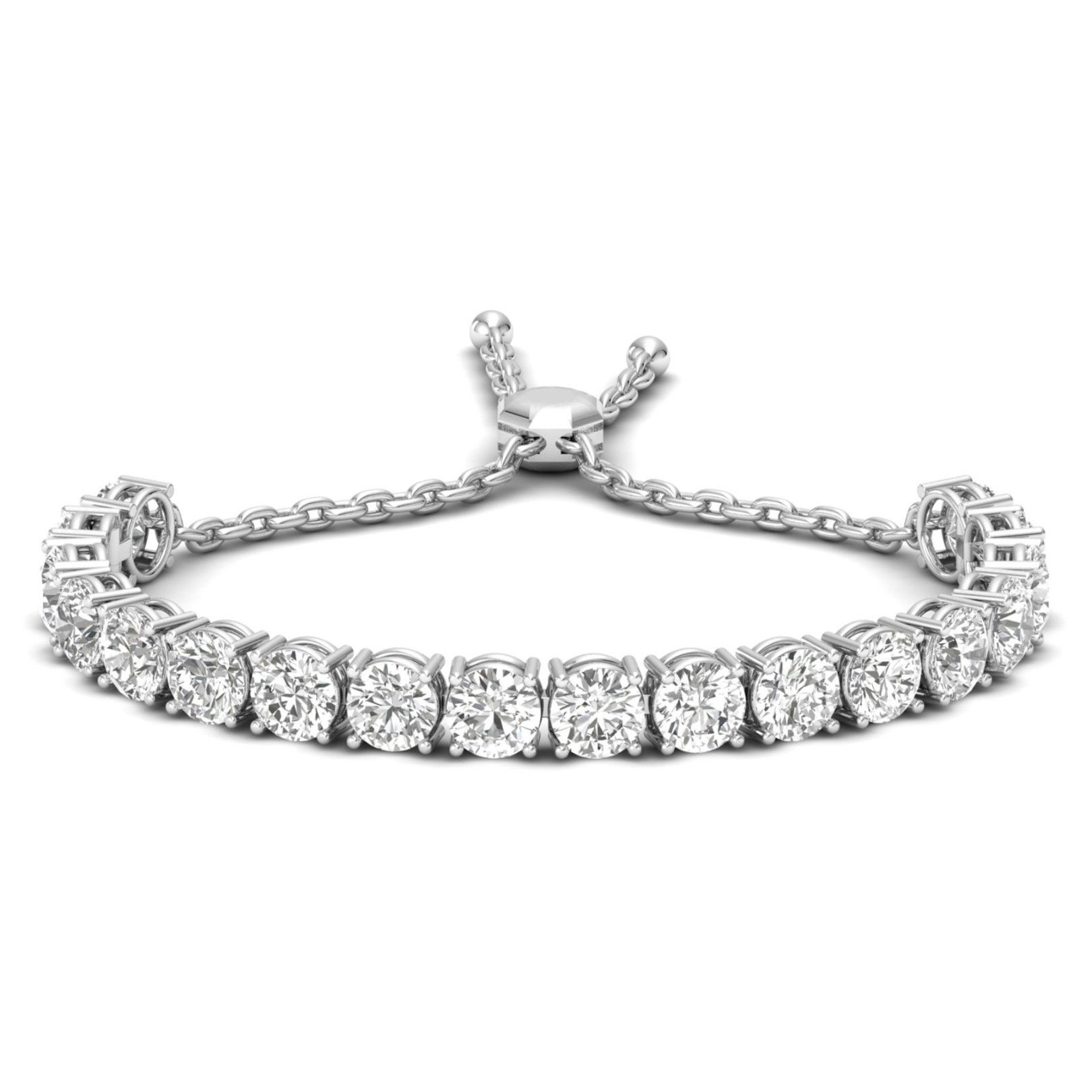 Diamond Bangle 16.45 Carat TW of Lab Grown Diamond in 18kt White Gold