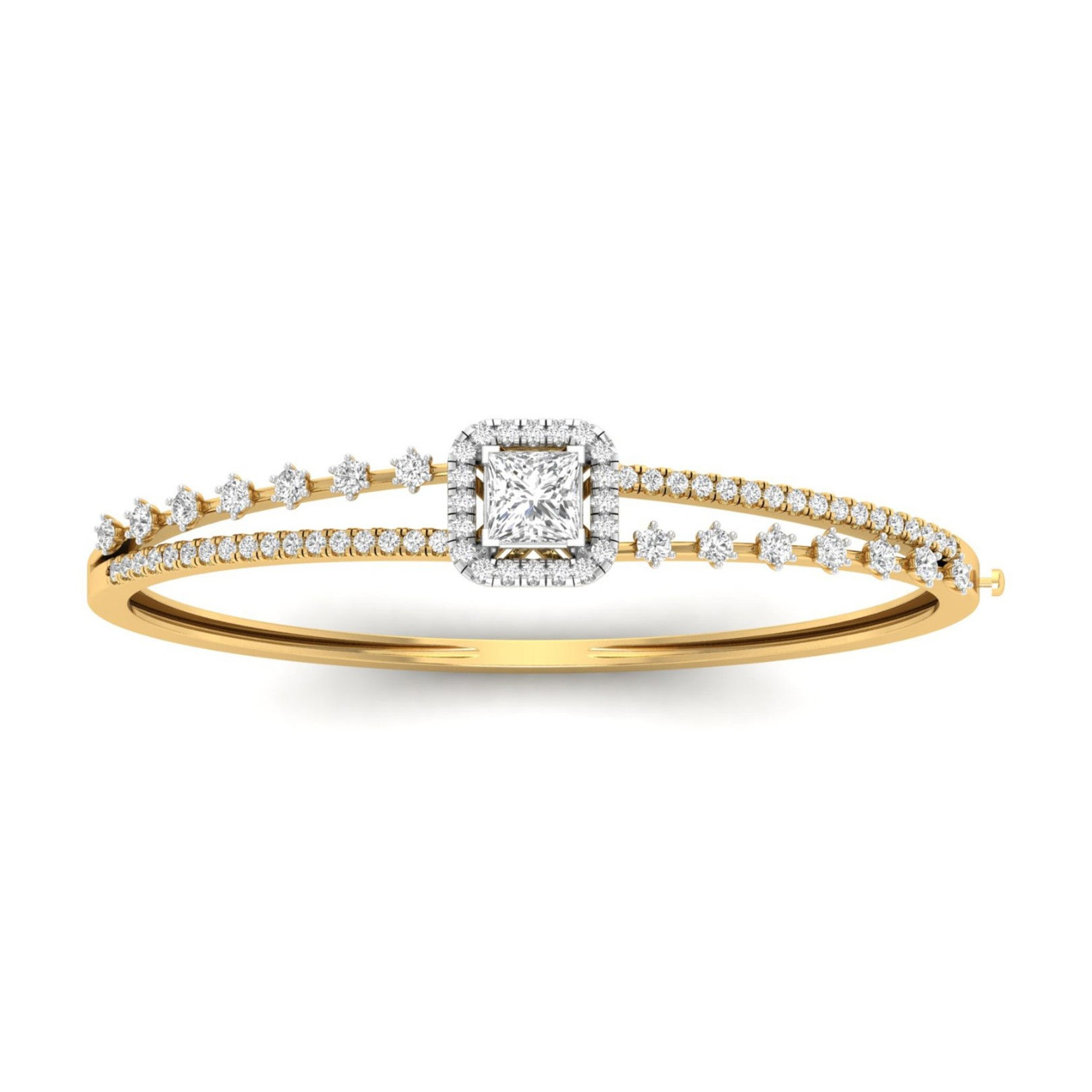 Diamond Bracelet 3.61 Carat TW of Lab Grown Diamond in 14kt Yellow Gold