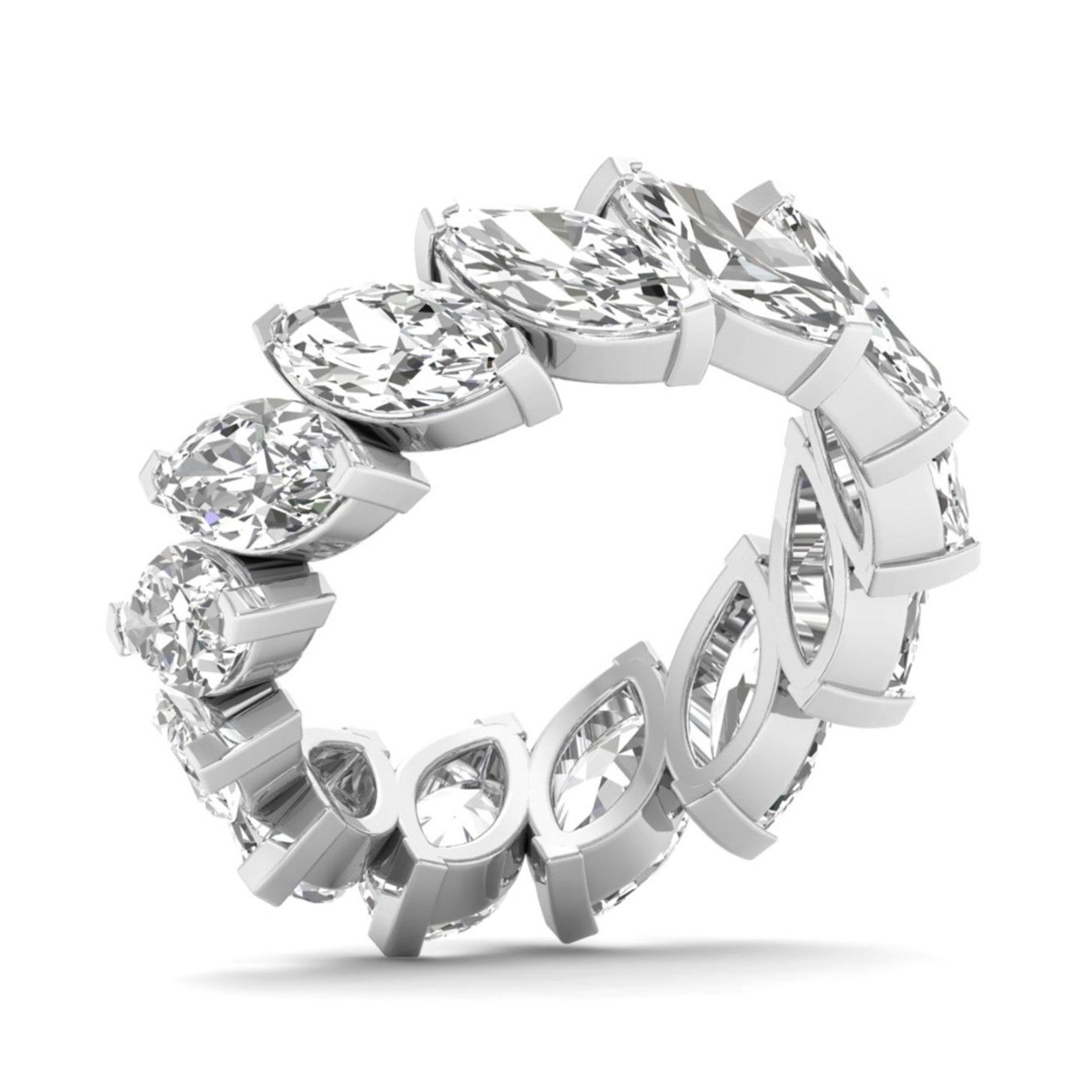 Eternity Ring 4.62 Carat TW of Lab Grown Diamond in 14kt White Gold