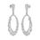 Dangling Earring 6.04 Carat TW of Lab Grown Diamond in 14kt White Gold
