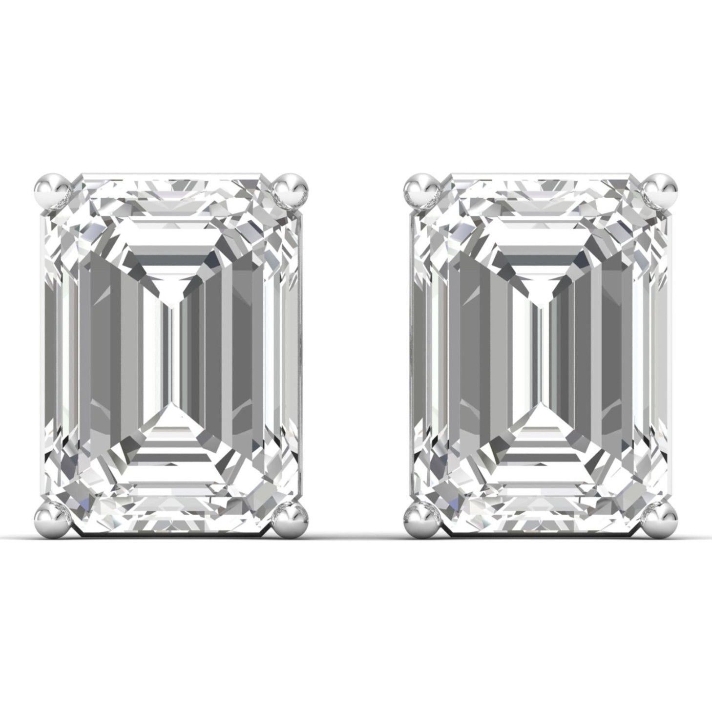 Solitaire Ear Studs10.1 Carat TW of Lab Grown Diamond in 18kt White Gold