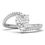 Solitaire Side-Stone Ring 1.75 Carat TW of Lab Grown Diamond in 14kt White Gold