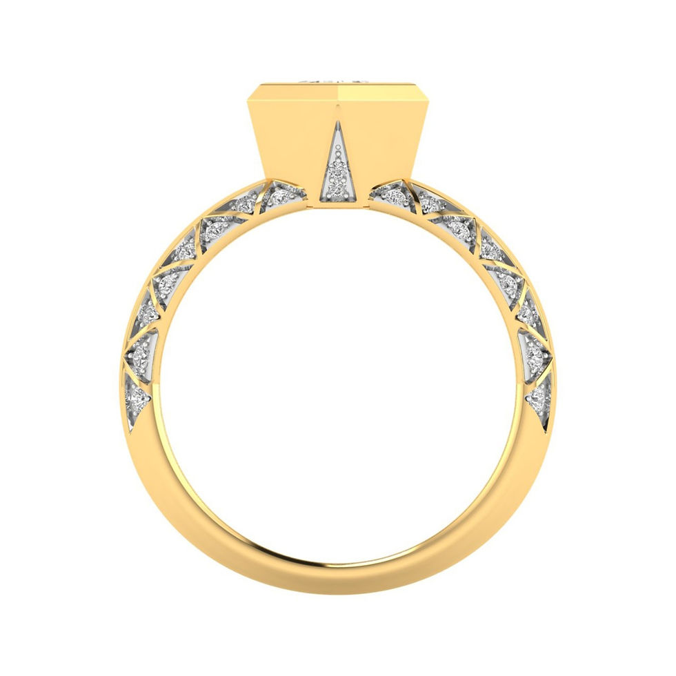 Men's Engagement Ring 0.62 Carat TW of Lab Grown Diamond in 14kt Yellow Gold