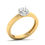 Solitaire Engagement Ring 0.82 Carat TW of Lab Grown Diamond in 18kt Yellow Gold