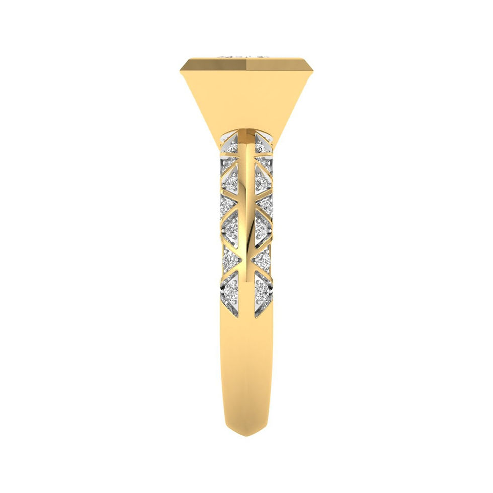 Men's Engagement Ring 0.62 Carat TW of Lab Grown Diamond in 14kt Yellow Gold