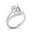 Engagement Ring 4.58 Carat TW of Lab Grown Diamond in 14kt White Gold