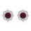 Thumbnail: Flower Ear Studs 4.97 Carat TW of Lab Grown Diamond in 14kt White Gold