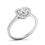 Engagement Ring 1.32 Carat TW of Lab Grown Diamond in 14kt White Gold