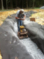 tamp gravel as you fill the trench