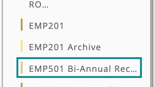 EMP 501 Bi-Annual Recon