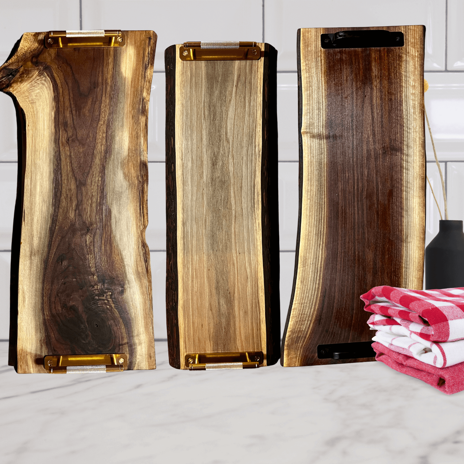 Bulk live edge charcuterie boards and laser blanks