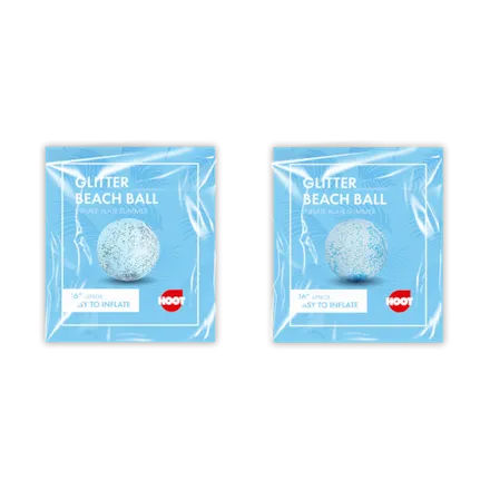 Inflatable Glitter Beach Ball 16"