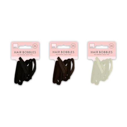 Natural Rolled Hair Bobbles 20pk