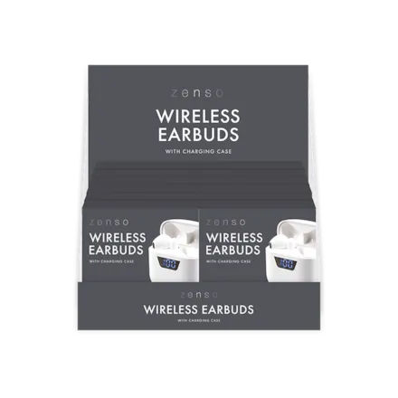 Wireless Earbuds with Digital Screen Charging Case