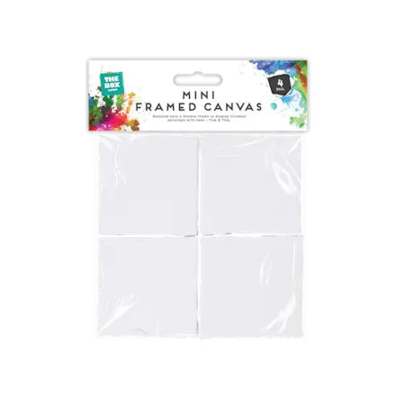 Artist Mini Framed Canvas 7cm x 7cm - 4 Pack