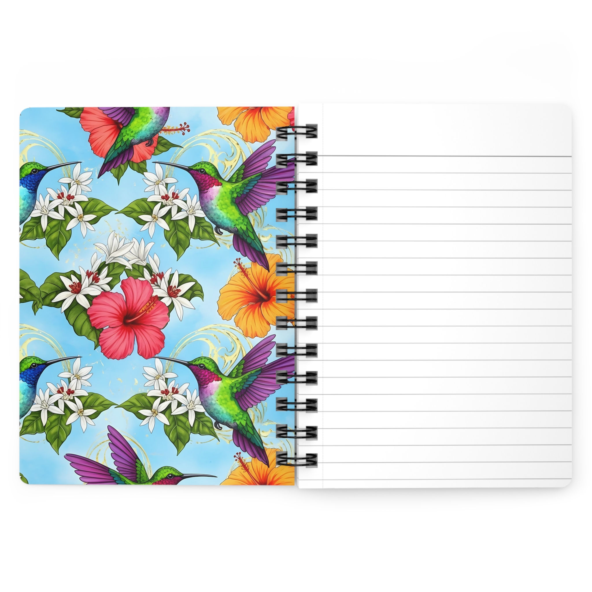 Tropical Mandala Spiral Notebook — Floral Journal for Travel, Notes & Gifts