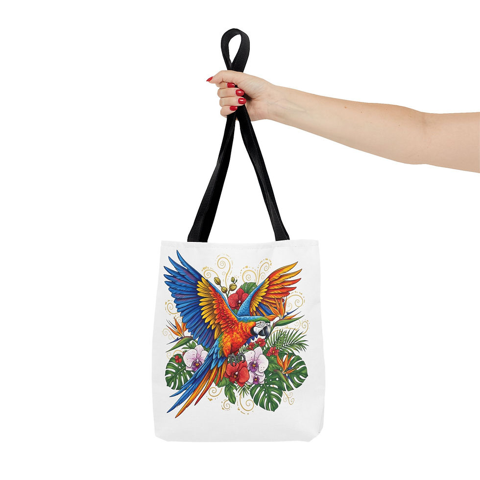 Thumbnail: The Verdant Voice (Parrot/Macaw) (Expression & Connection)Tote Bag 