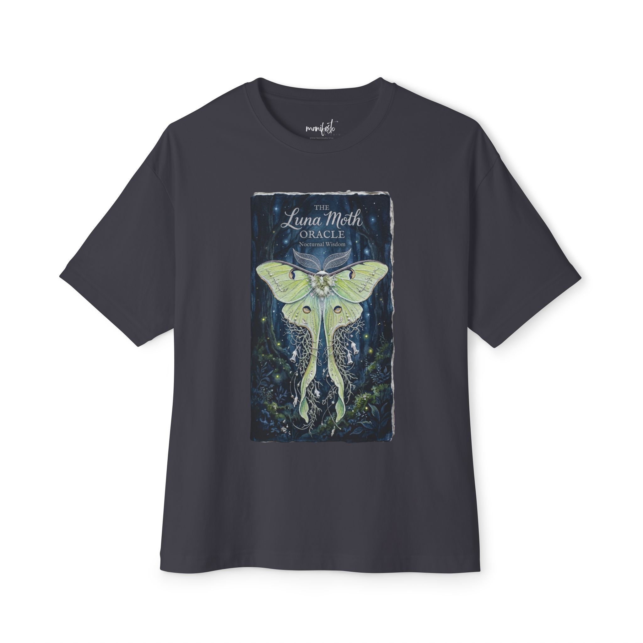 Luna Moth Graphic Tee — Mystical Moonlight Butterfly Shirt