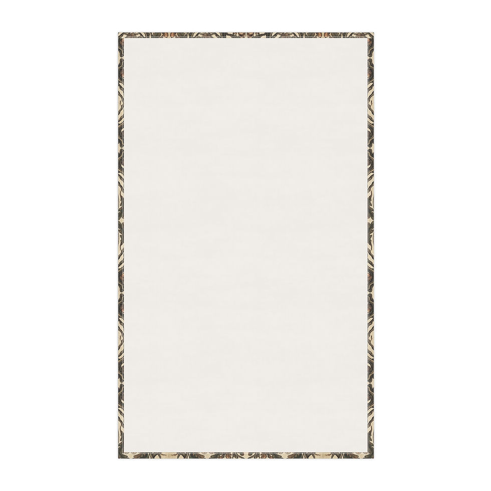 Thumbnail: The Oak Sentinel Feather and Acorn Net— Earthy Floral Kitchen Linen