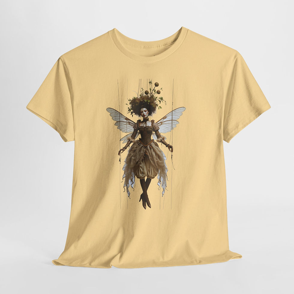 Thumbnail: Fairy Goddess Tee — Ethereal Brown Fairy Art T-Shirt