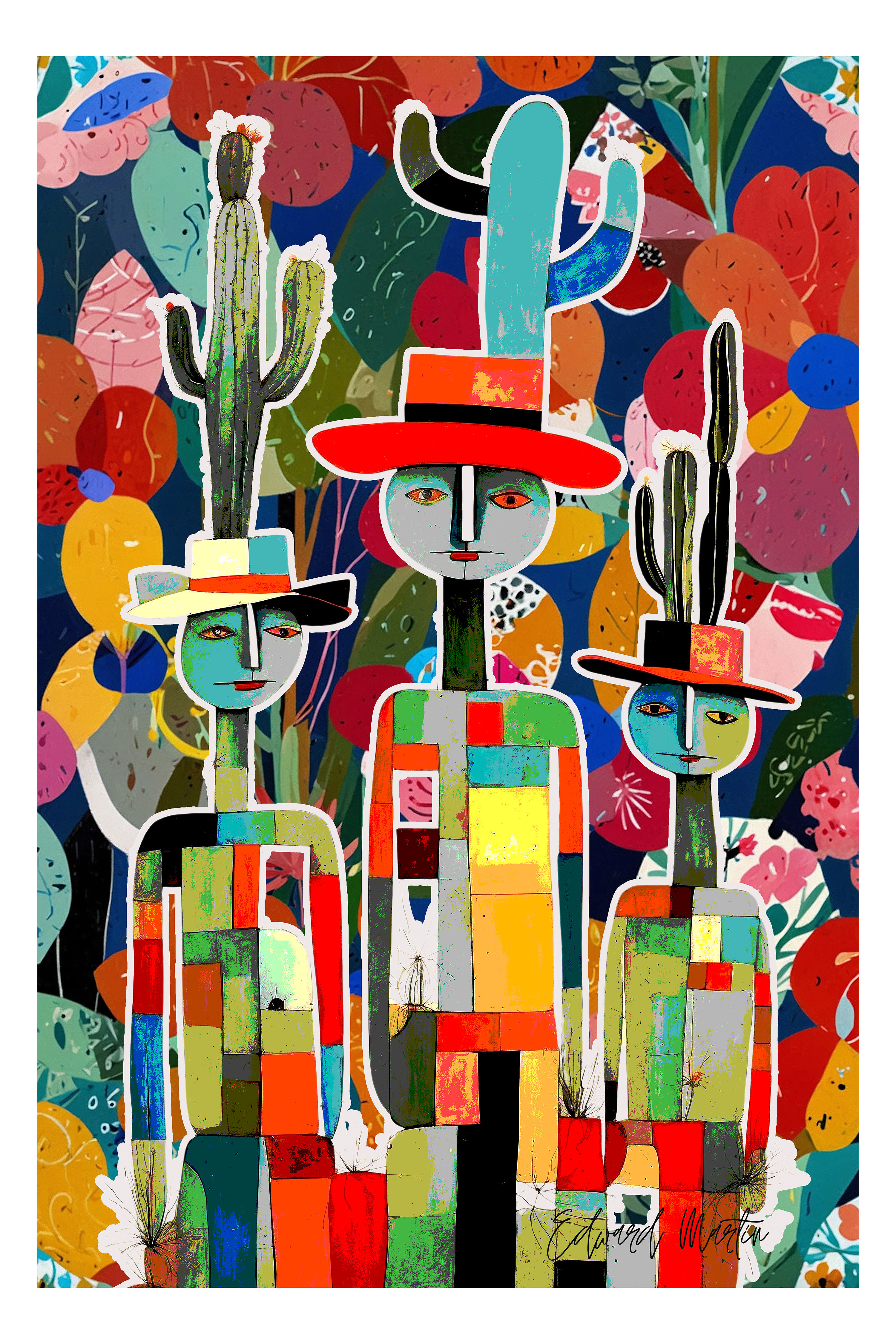 Cacti Amigos by Edward Martin