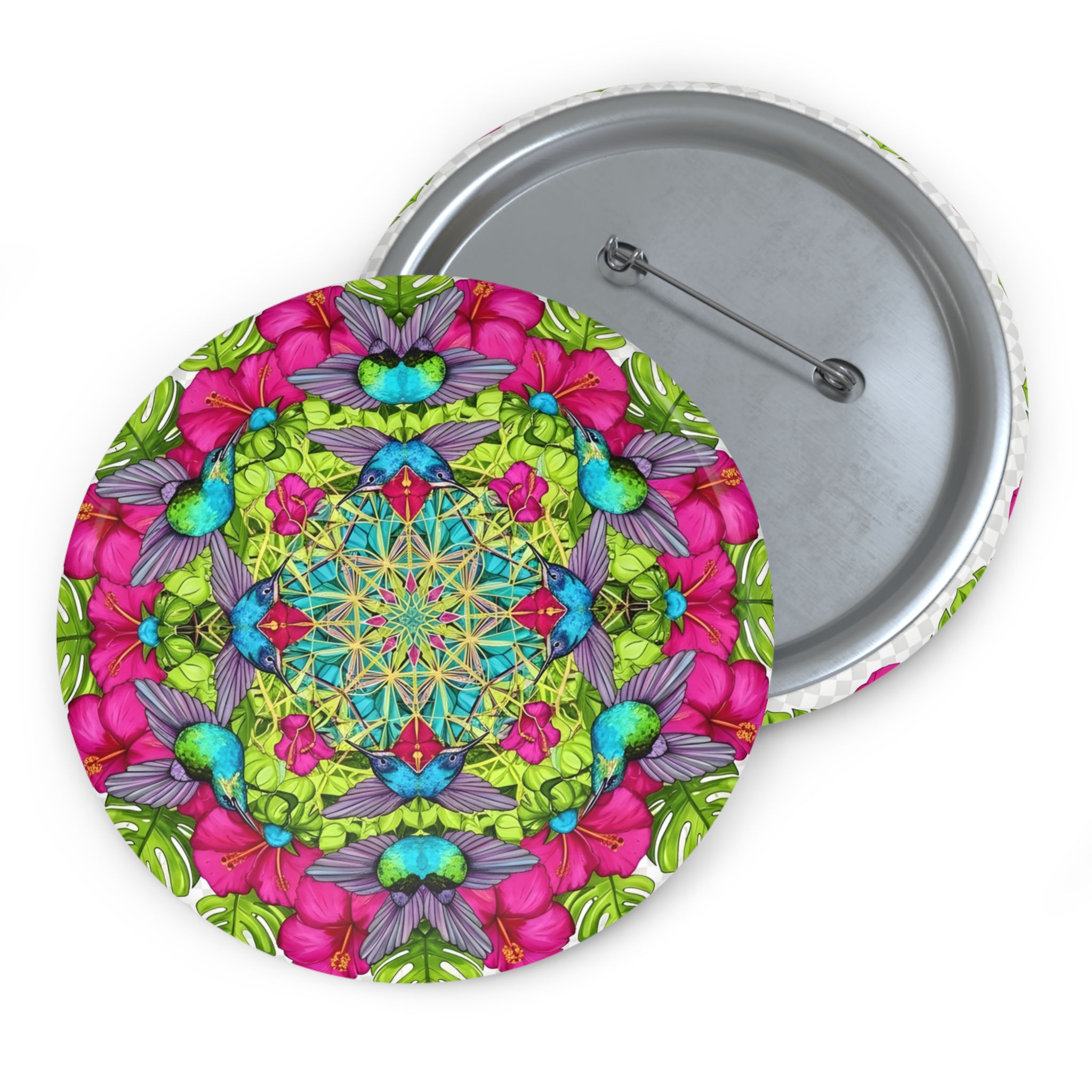 Hummingbird Halo Pin Button