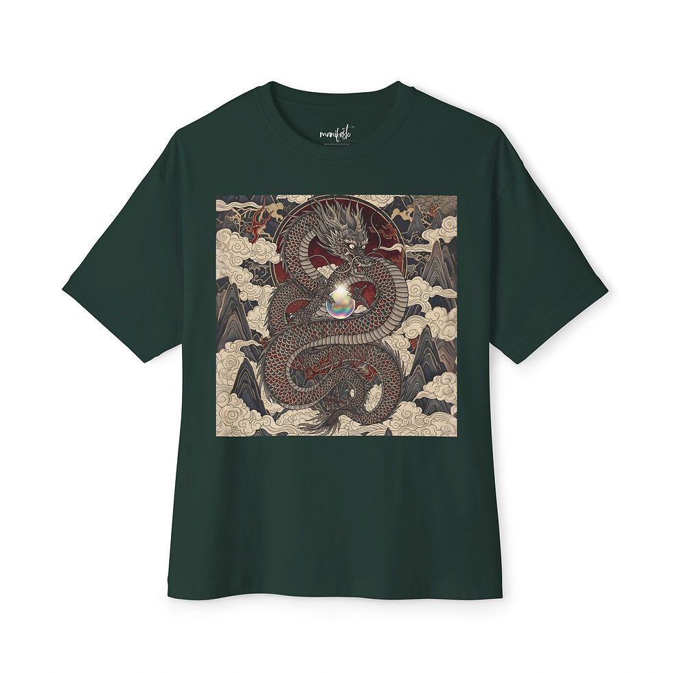 Thumbnail: Dragon Art Tee - Vintage Japanese Serpent Graphic T-Shirt