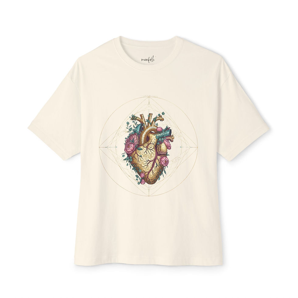 Thumbnail: Boxy Tee — Anatomical Heart Floral Graphic T-Shirt