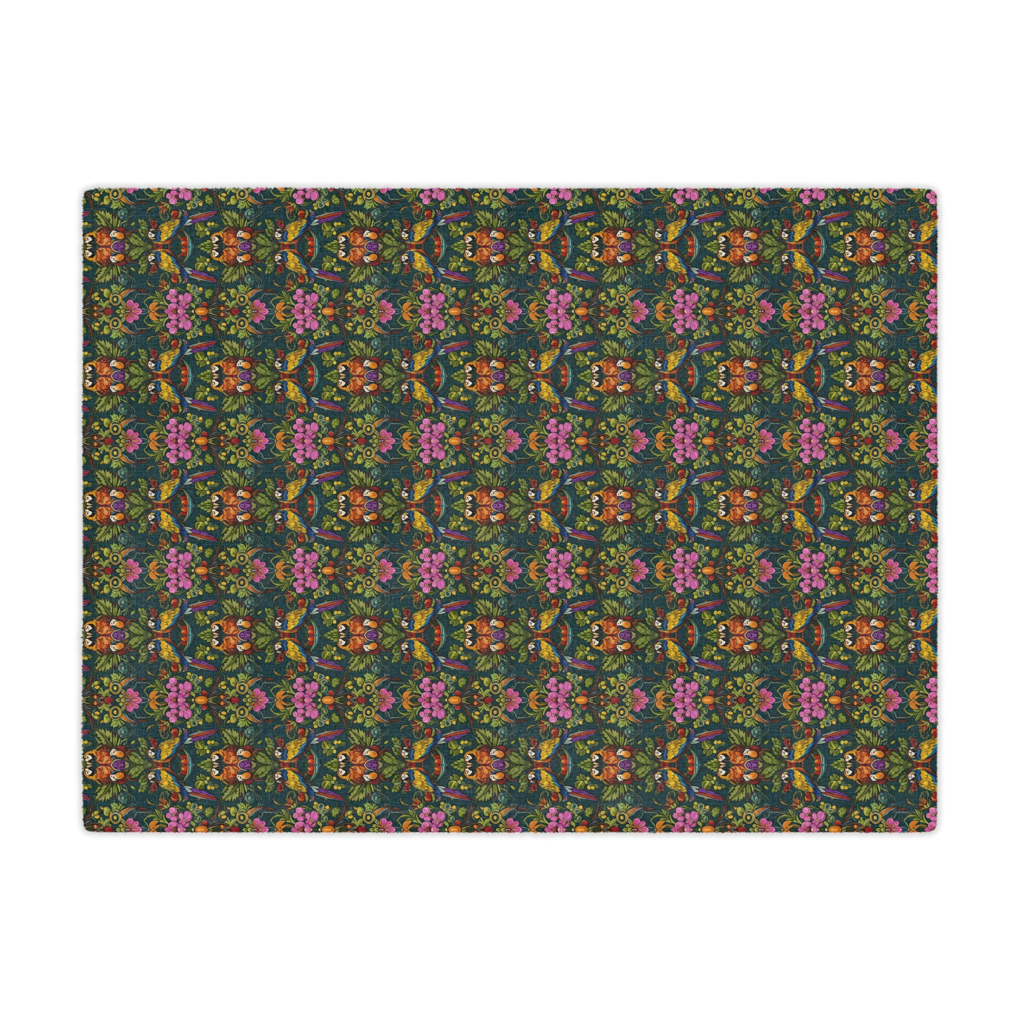 The Verdant Voice (Parrot/Macaw) (Expression & Connection) Minky Blanket 