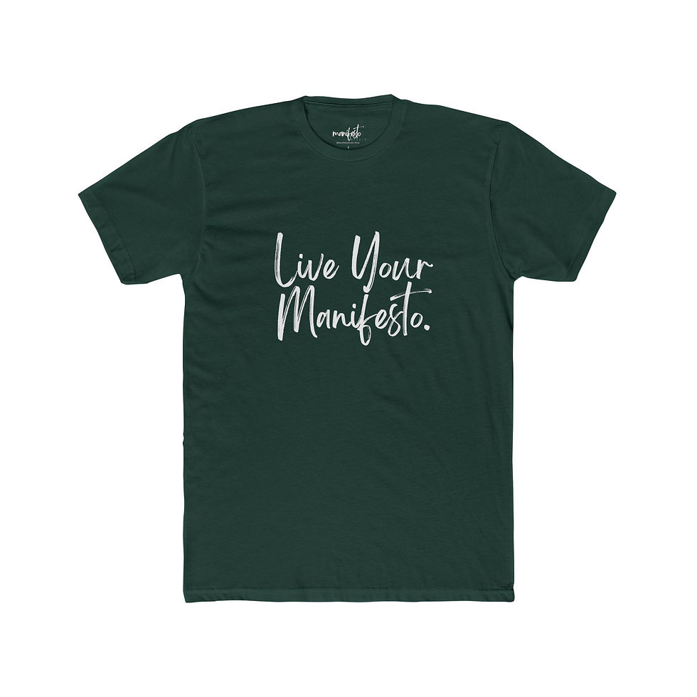 Thumbnail: Live Your Manifesto Tee — Inspirational Women's Crew T-Shirt