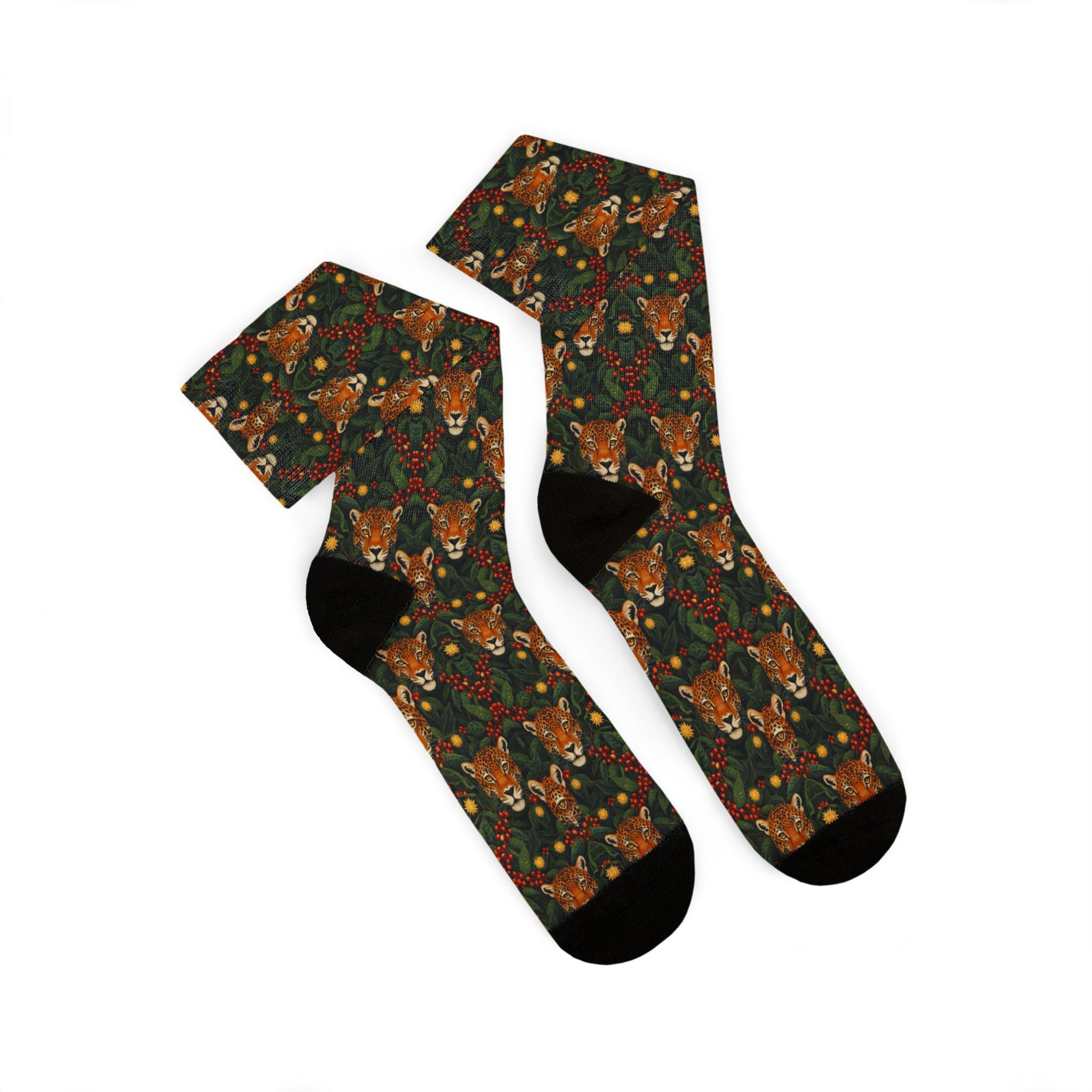 The Jaguar Spirit Guide Socks — Patterned Animal Crew Socks