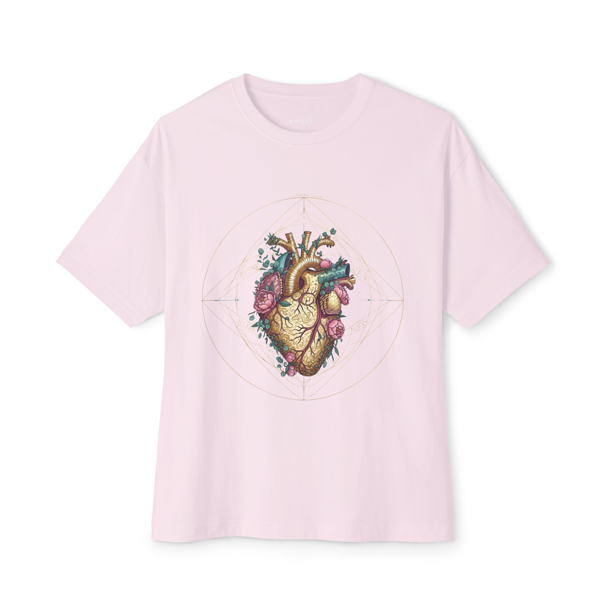 Boxy Tee — Anatomical Heart Floral Graphic T-Shirt