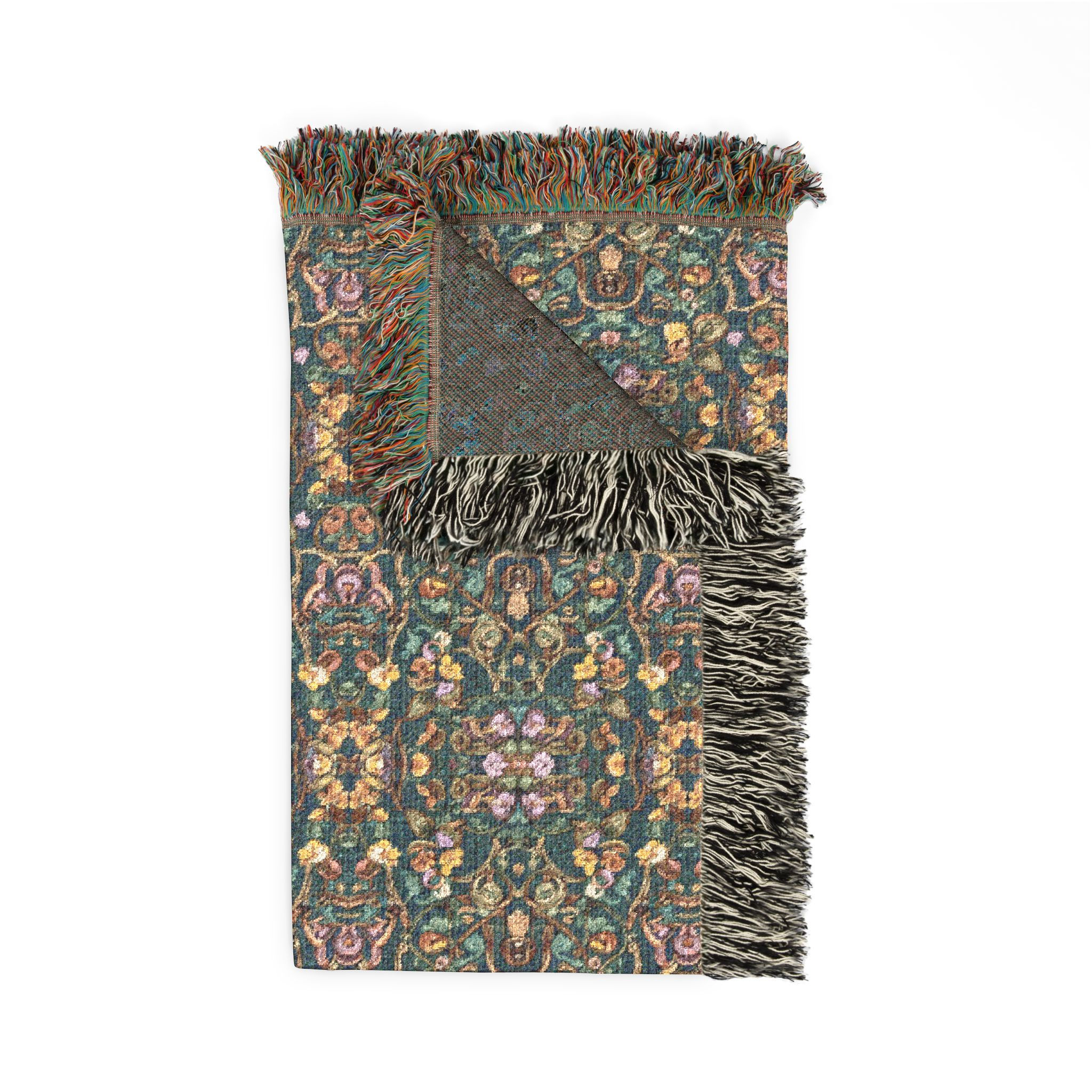 Multicolor Mosaic Pattern Woven Blanket | Retro Geometric Throw