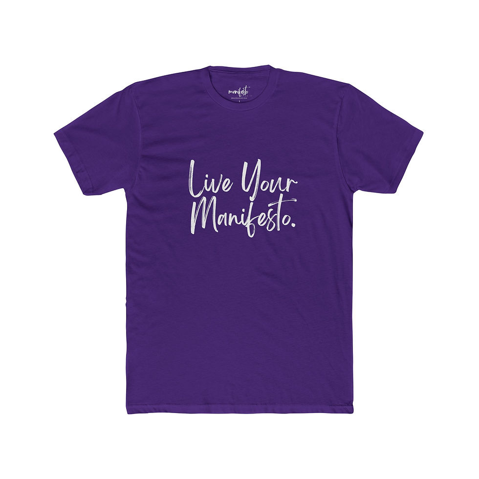 Thumbnail: Live Your Manifesto Tee — Inspirational Women's Crew T-Shirt