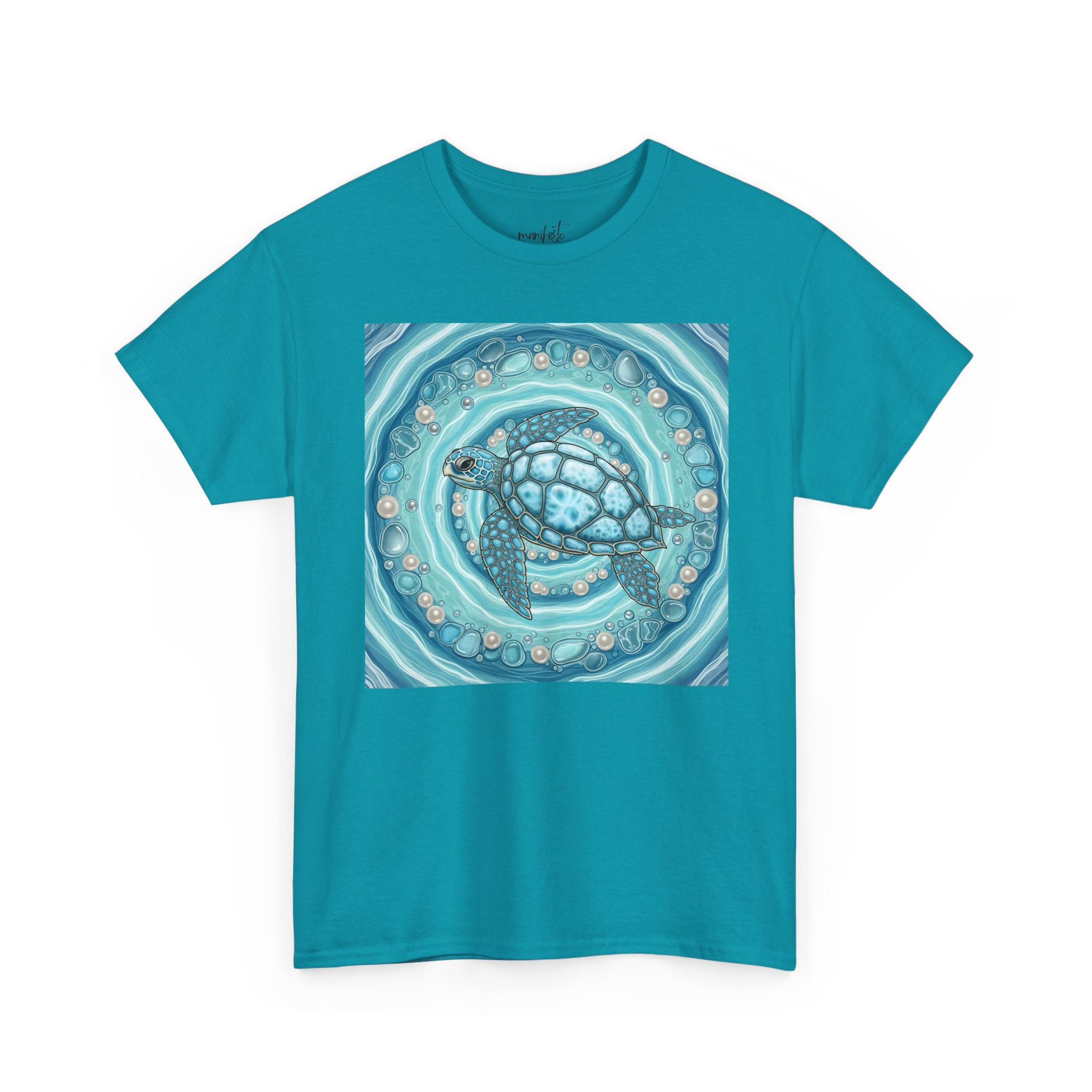 Sea Turtle Spiral T-Shirt — The Aether Drift Pattern
