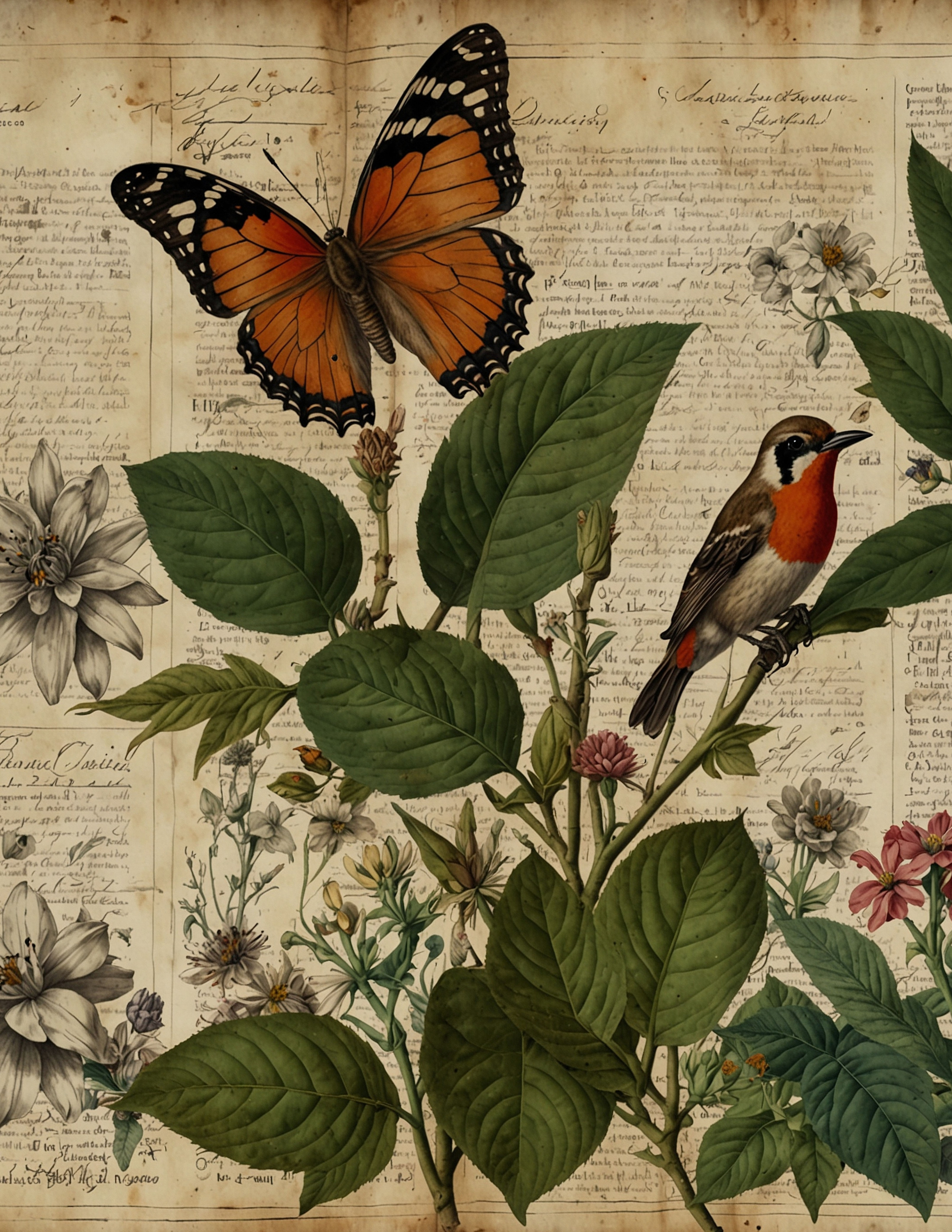 Collage Collection: No.128 Botanical Papers