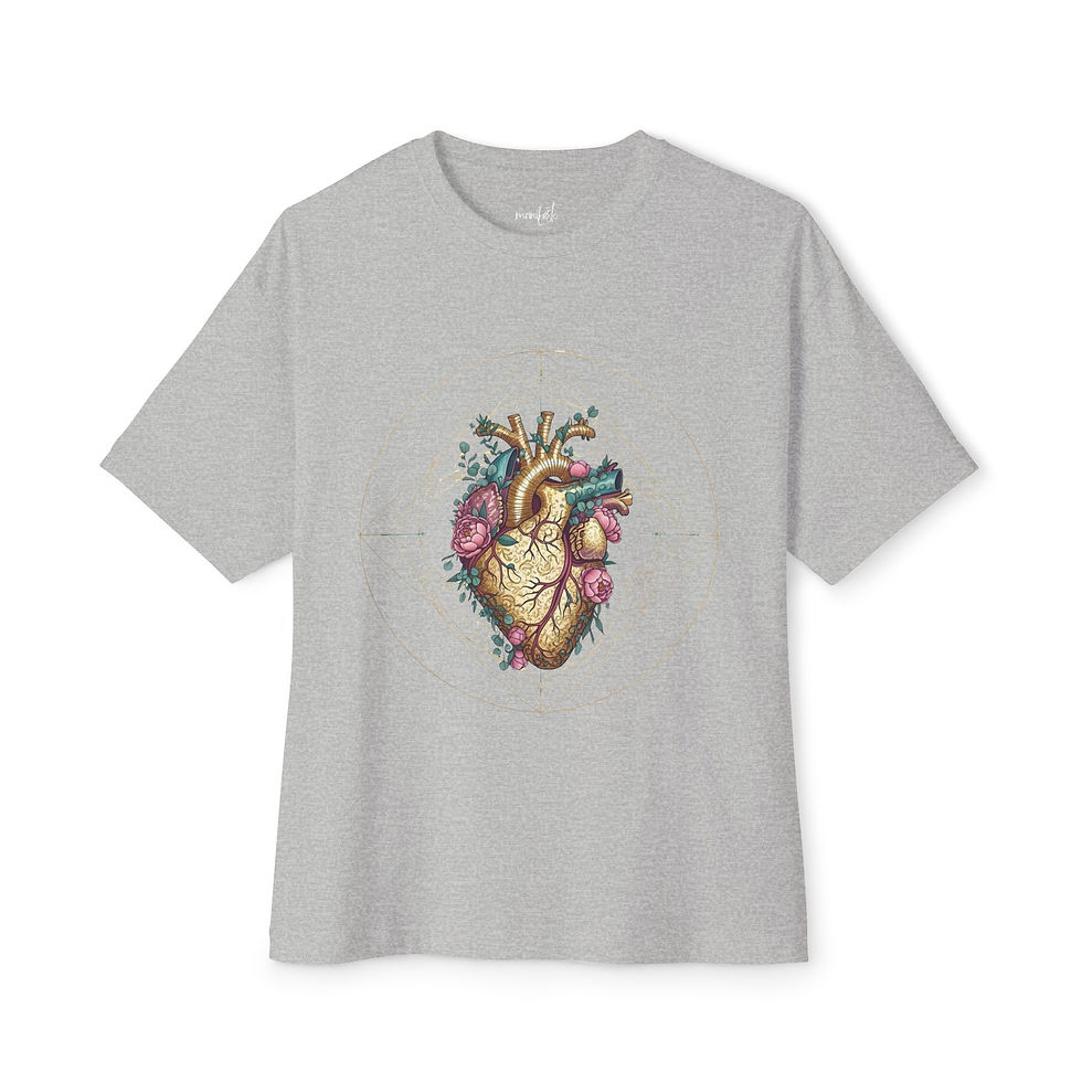 Thumbnail: Boxy Tee — Anatomical Heart Floral Graphic T-Shirt