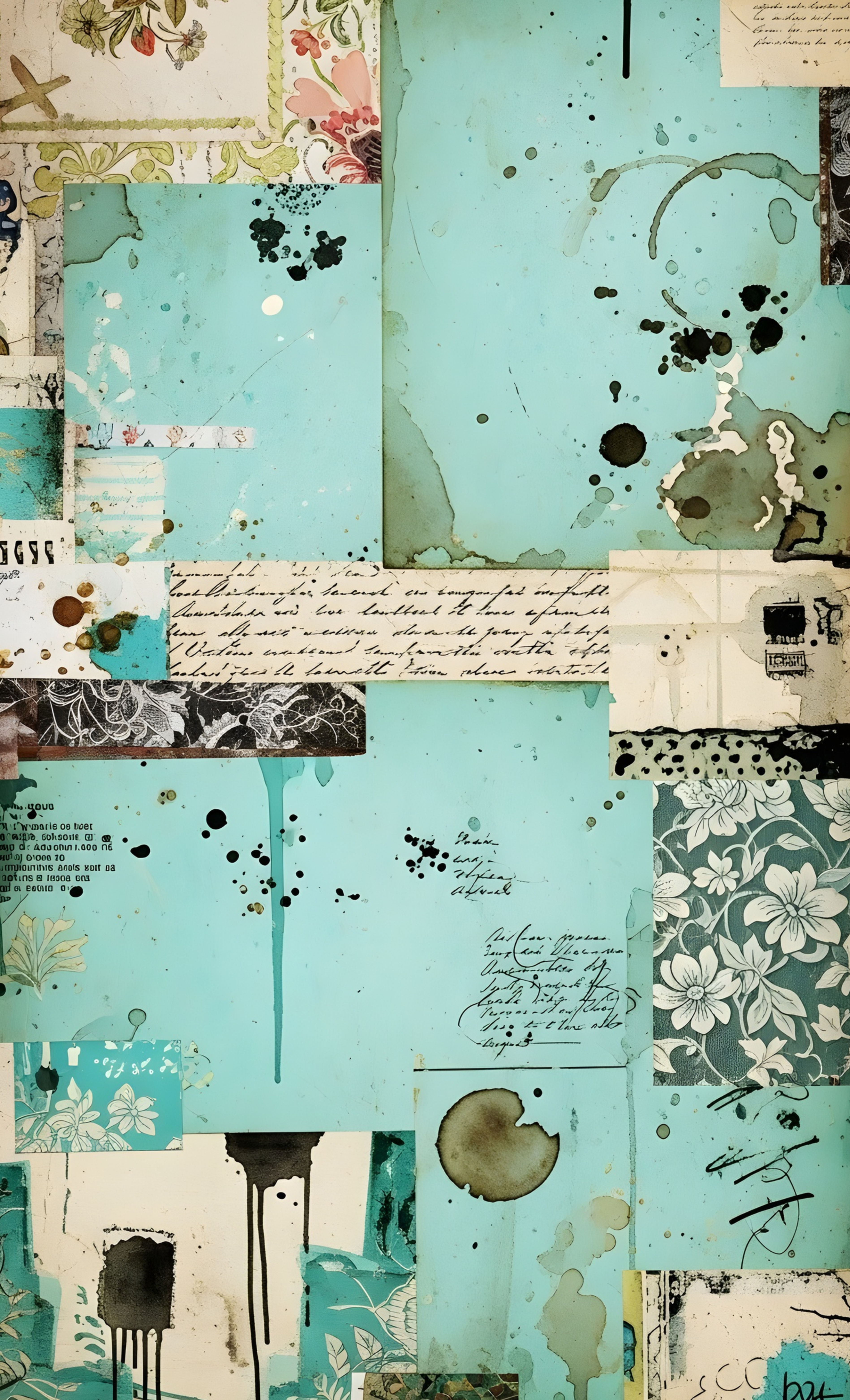 Background Paper #7617 -8.5 X 14 inch sheets-aged papers-grunge