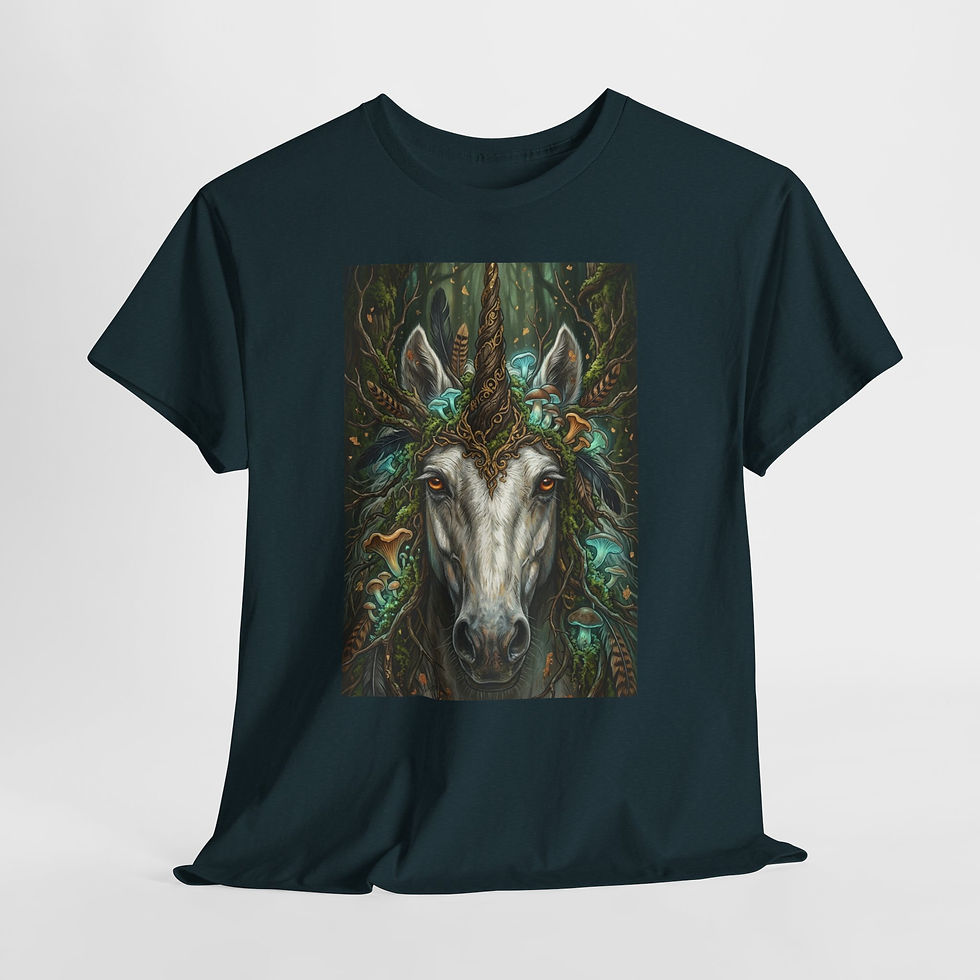 Thumbnail: The Forest Monarch Unicorn (Nocturnal Wisdom) Tee
