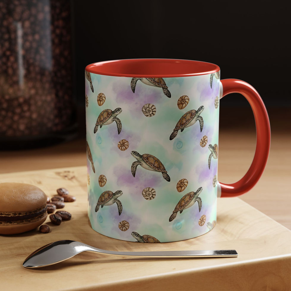 Thumbnail: The Sea Voyager (Sea Turtle) (Patience & Grounding) Accent Coffee Mug
