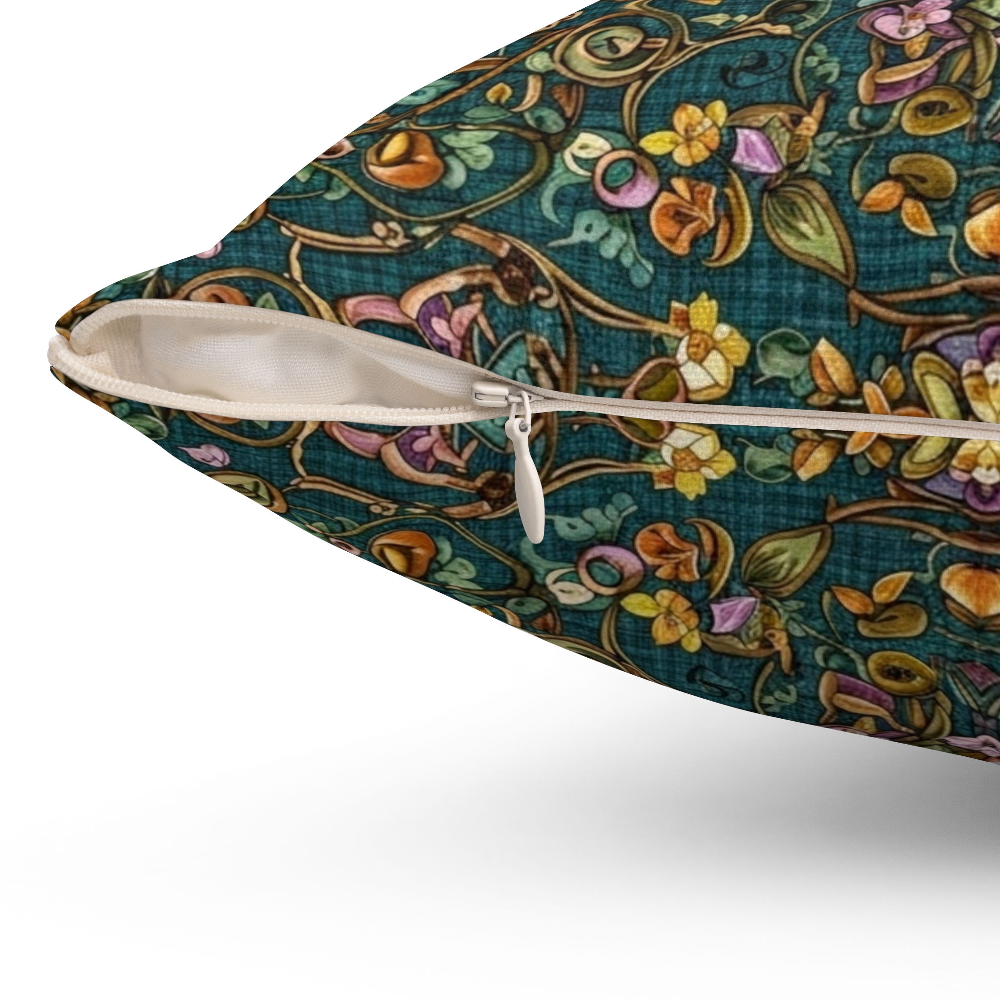 Vintage Floral Kaleidoscope Pillow | Patterned Decorative Pillow