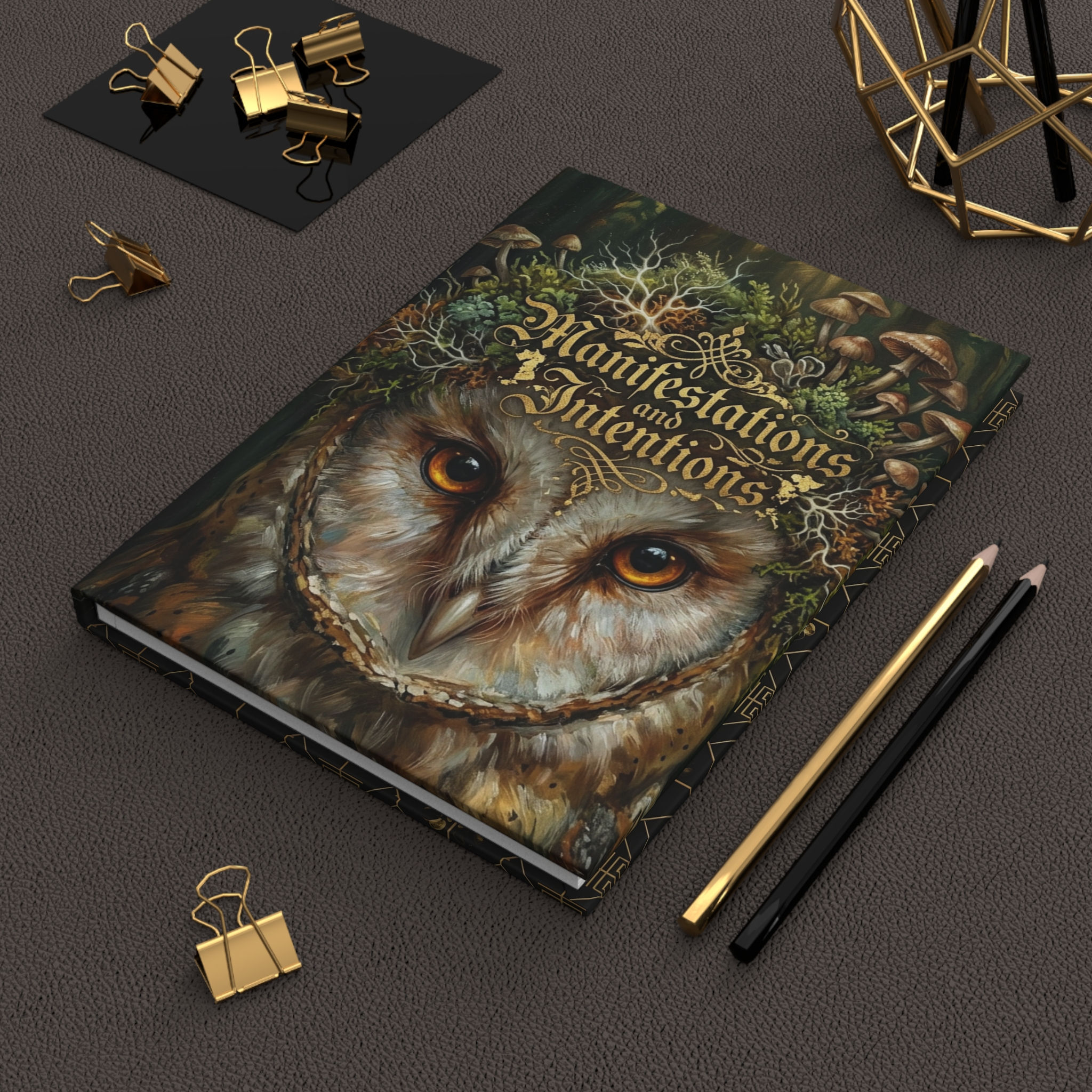Owl Spiritual Gratitude Notebook for Manifesting, Intentions, and Journaling