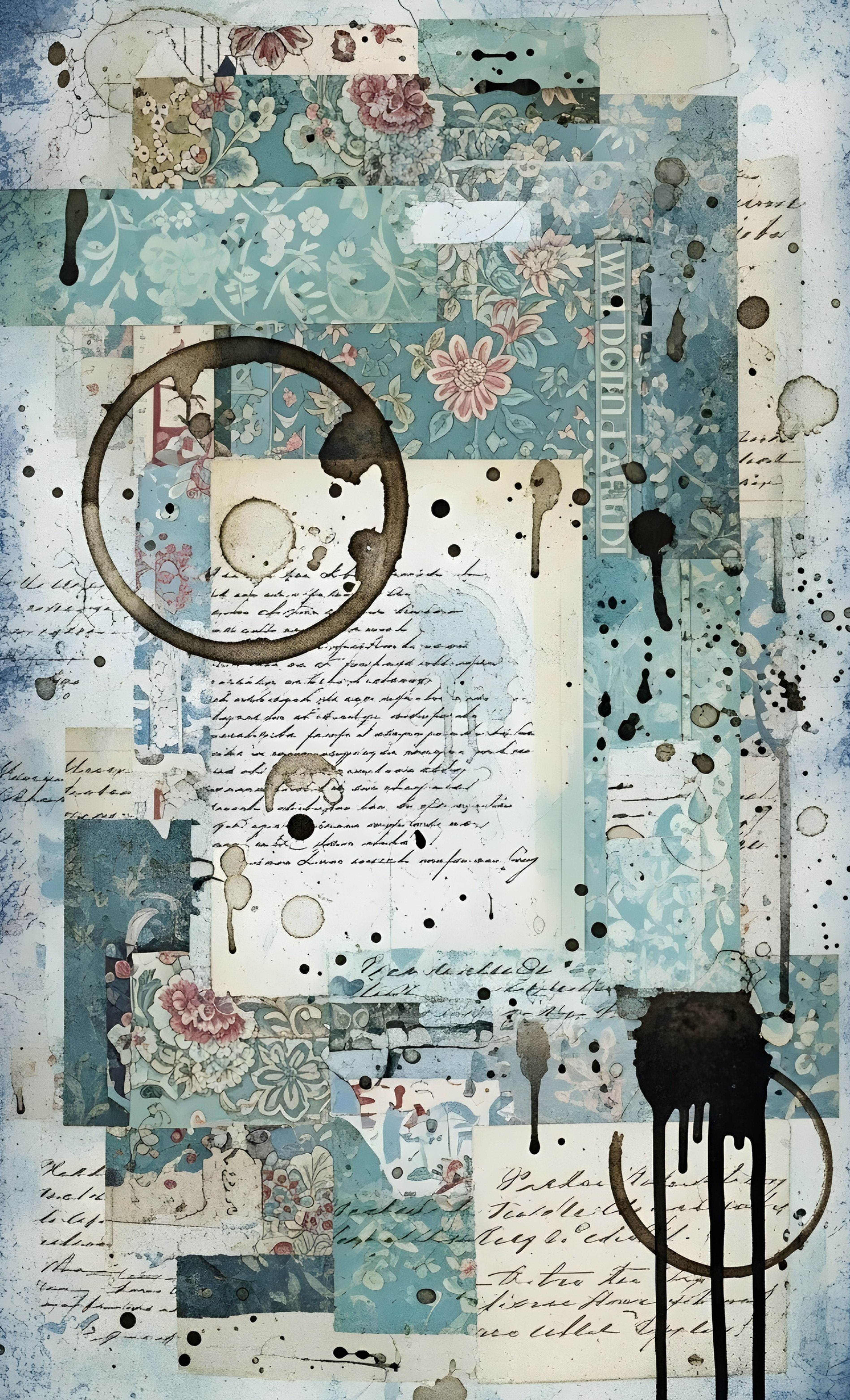 Background Paper #6750 -8.5 X 14 inch sheets-Grunge-Turquoise