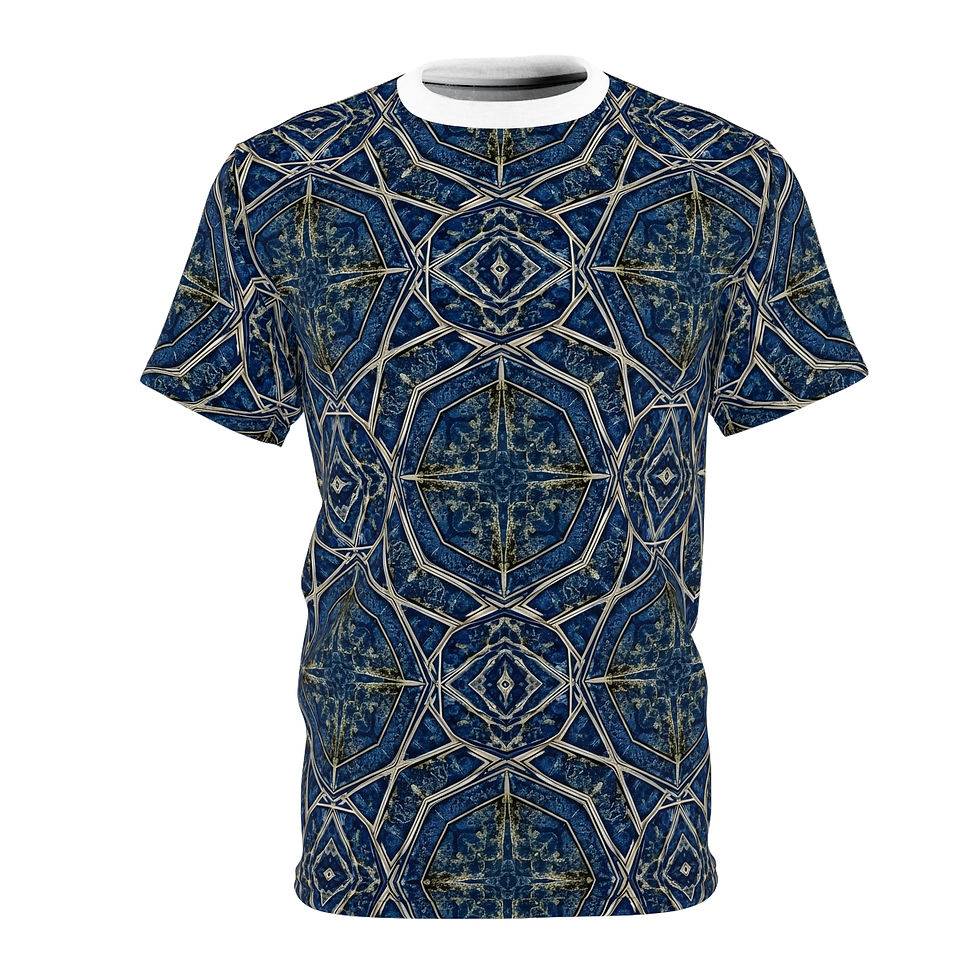 Thumbnail: Geometric Indigo Kaleidoscope Tee