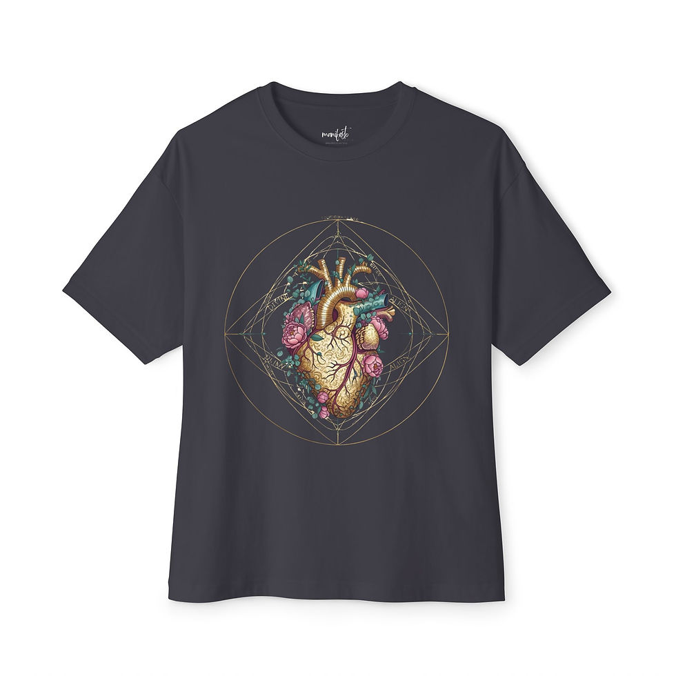 Thumbnail: Boxy Tee — Anatomical Heart Floral Graphic T-Shirt