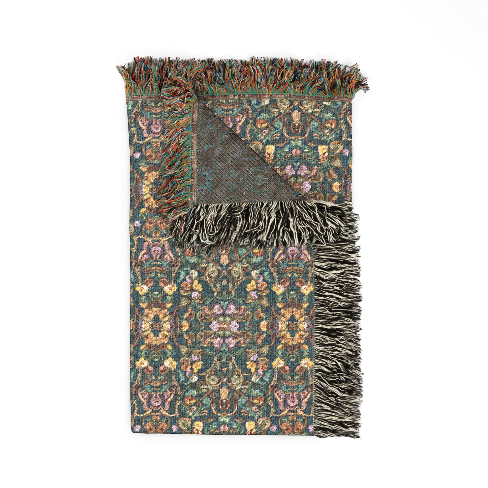 Multicolor Mosaic Pattern Woven Blanket | Retro Geometric Throw