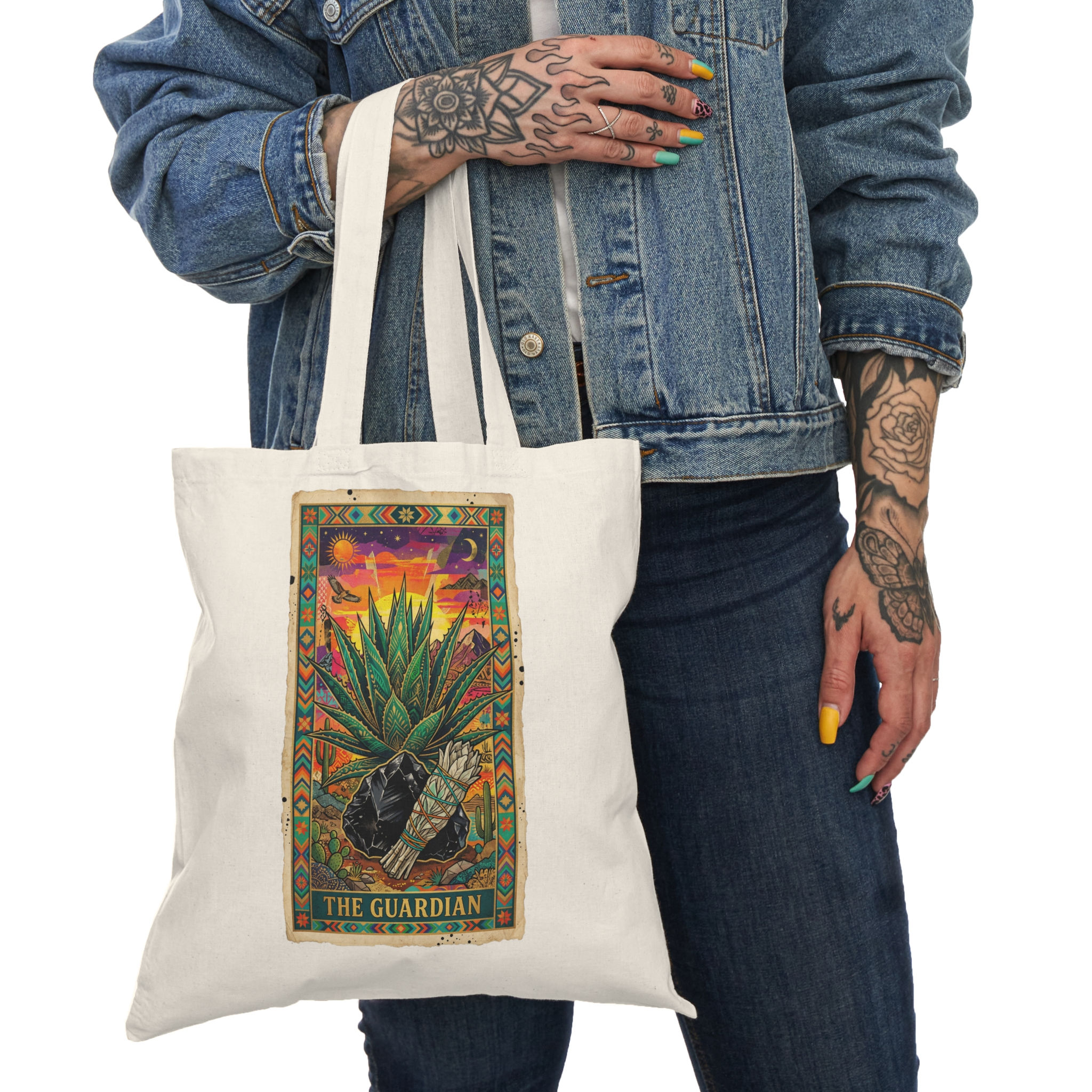 Agave The Guardian Tote Bag | Botanical, Southwestern Art, Desert Plant