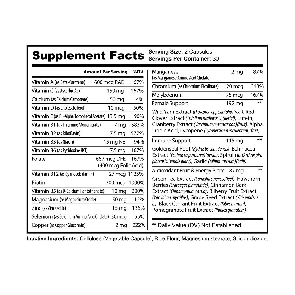 Thumbnail: Multivitamin for Women Supplement (60 Capsules)