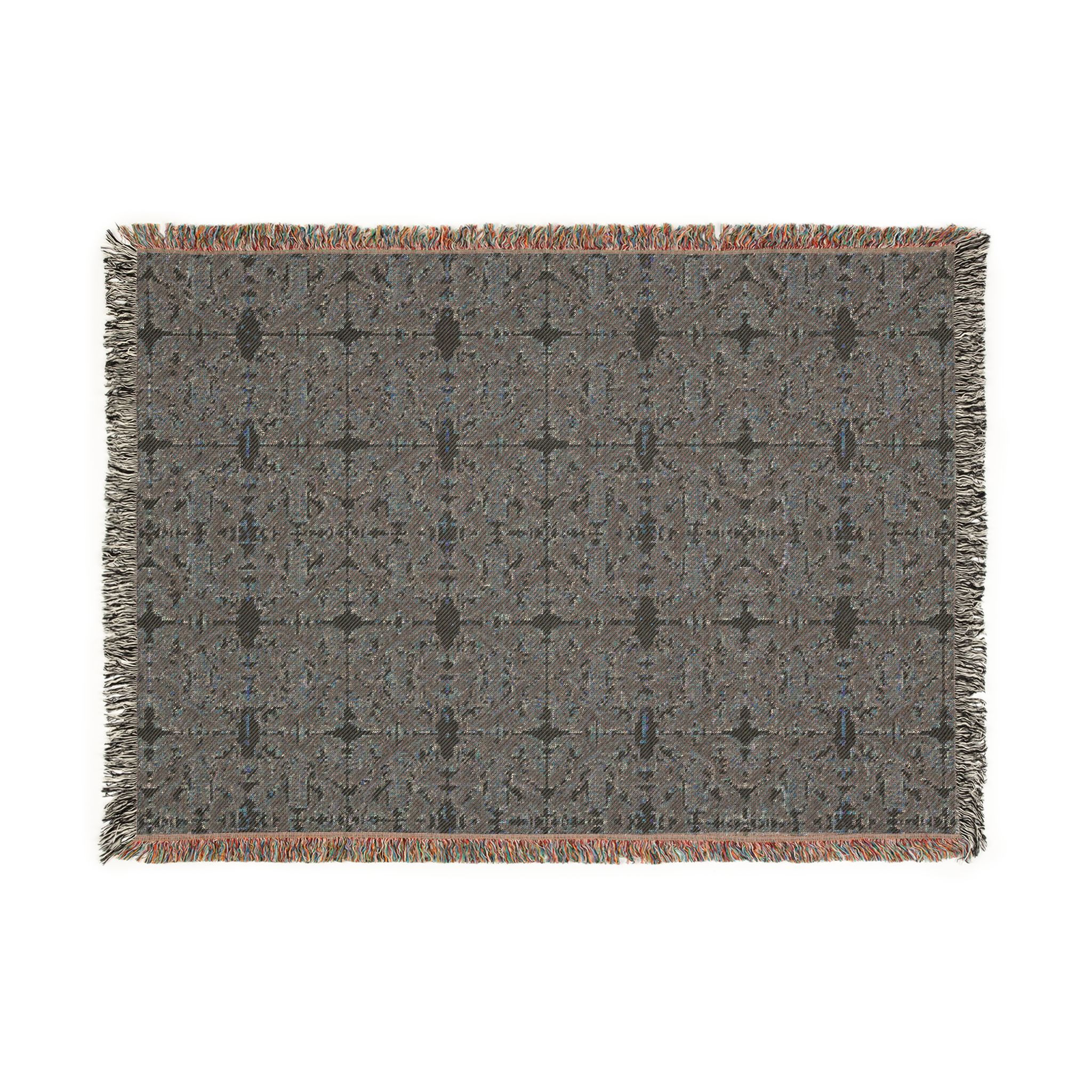 Woven Blanket - The Oak Sentinel Feather and Acorn Net